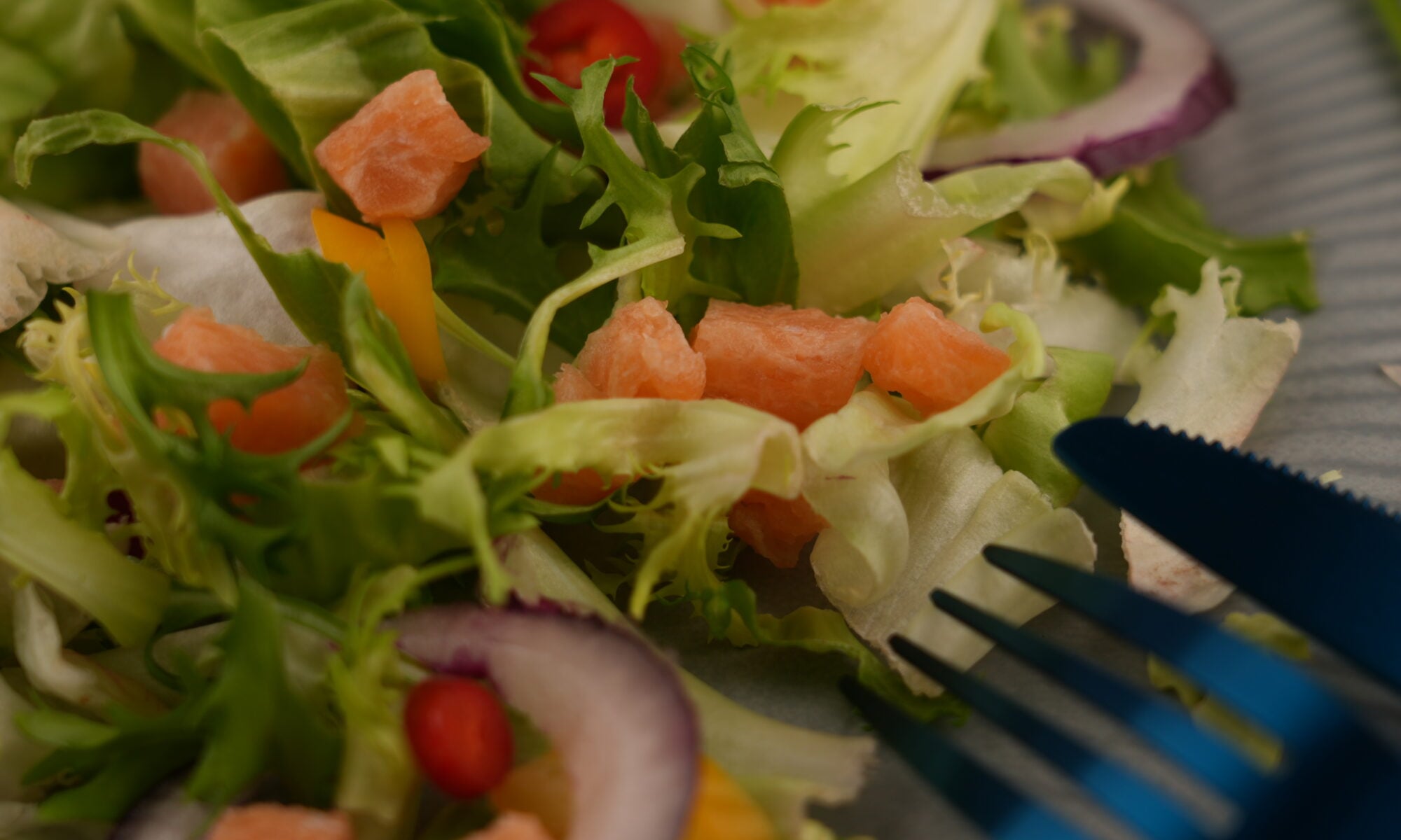 Smoked salmon cubes